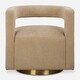 preview thumbnail 4 of 7, Uttermost Grounded Modern Swivel Chair - 28" H x 28" W x 30" D