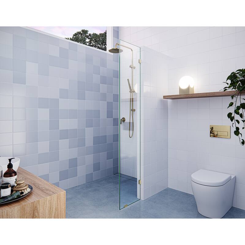 Glass Warehouse 78" x 11.5" Frameless Shower Door - Single Fixed Panel