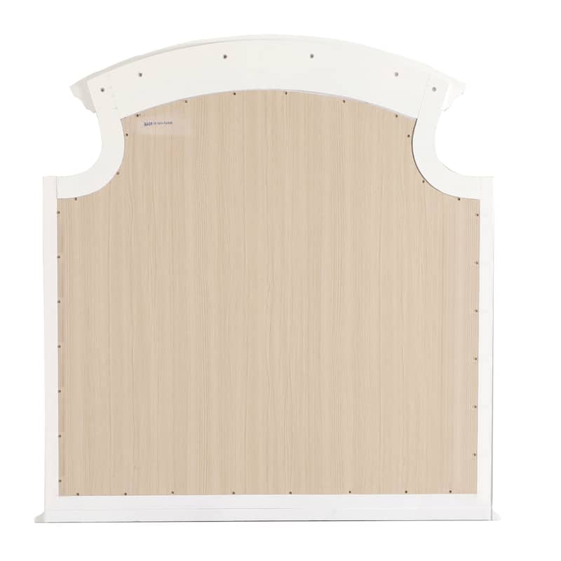 Wooden Arch Framed Dresser Wall Mirror - 44" - White