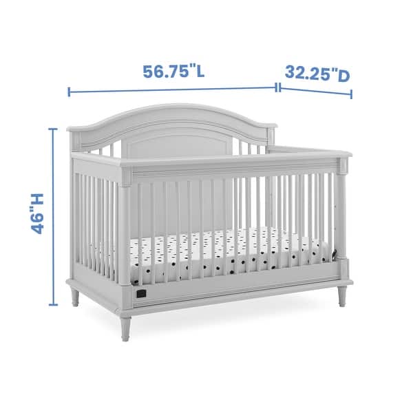 dimension image slide 0 of 3, Juliette 6-in-1 Convertible Crib with Toddler Rail, Greenguard Gold Certified