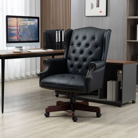 PU Leather Executive Office Chair Desk Chair with Wheels