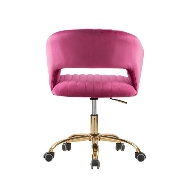 Pink velour desk chair cheap