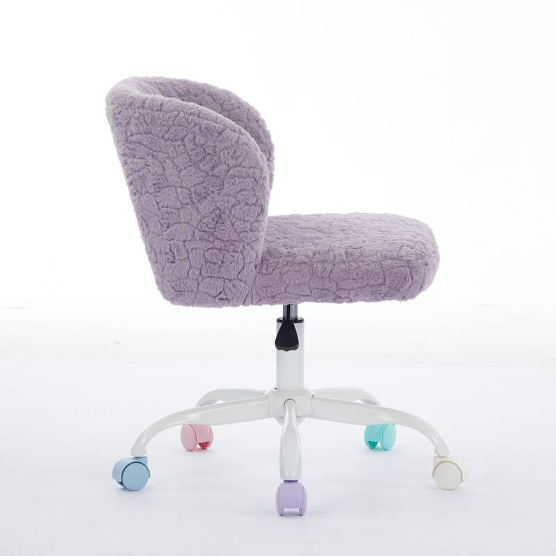 Soft Artificial Rabbit Hair Office Chair