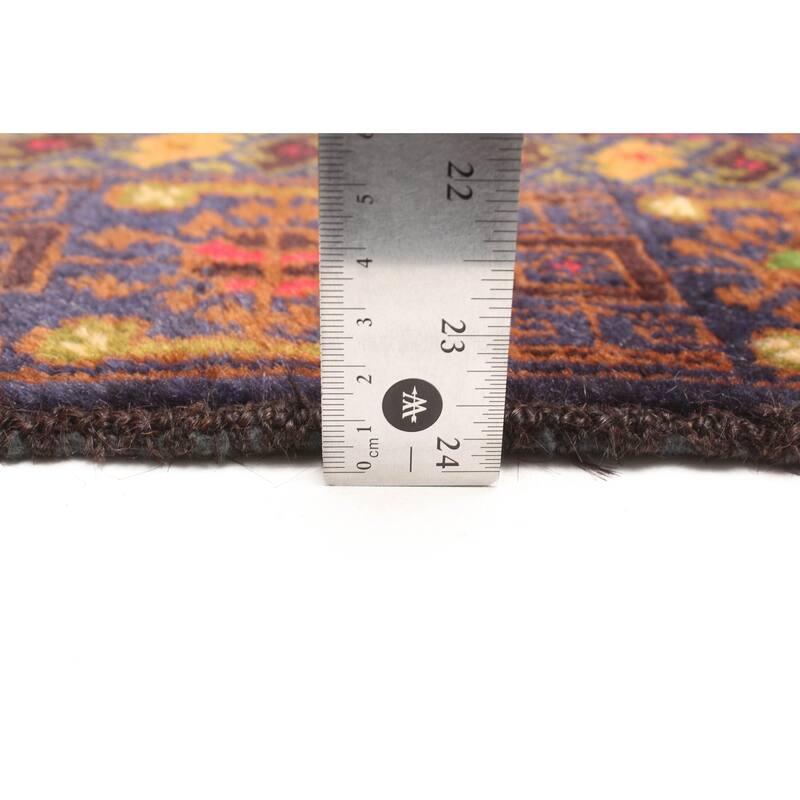 ECARPETGALLERY Hand-knotted Teimani Dark Navy Wool Rug - 3'7 x 6'8