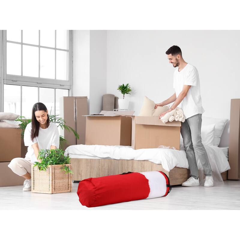 1 Pack Clothes Storage,Foldable Storage Bags,Moving Bags with Handles and Zipper, Closet Organizers and Storage 39.5*12in