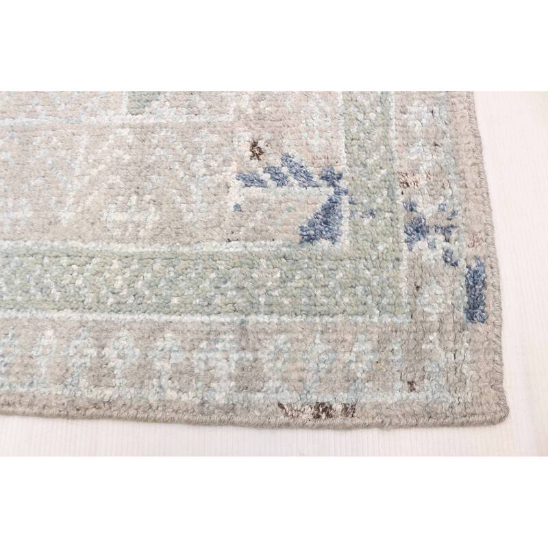 ECARPETGALLERY Hand-knotted Tangier Taupe Silk, Wool Rug - 5'2 x 7'9