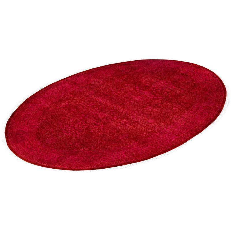 Overdyed One-of-a-Kind Hand-Knotted Area Rug - Purple - 5' 1" x 7' 7"