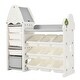 preview thumbnail 18 of 17, Kids Bookcases Toy Storage Organizer with 14 Bins