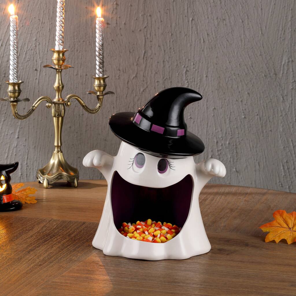 Mr. Halloween 12" Motion Activated Ceramic Ghost Candy Bowl