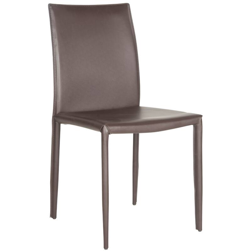 SAFAVIEH Oneida Faux Leather Dining Room Chair (Set of 2) - 18.9" W x 22.8" L x 35.8" H - 19"Wx23"Dx36"H