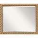 preview thumbnail 2 of 4, Beveled Wood Wall Mirror - Florentine Gold Frame - Outer Size: 31 x 25 in