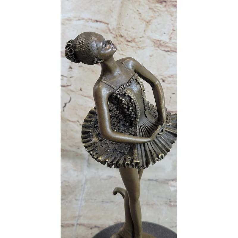 Art Deco Hot Cast Bronze Graceful Ballerina Ballet Statue Sculpture Gift Decor