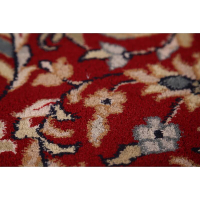 Vegetable Dye Kashan Indian Area Rug Handmade Wool Carpet - 8'2"x 11'5"