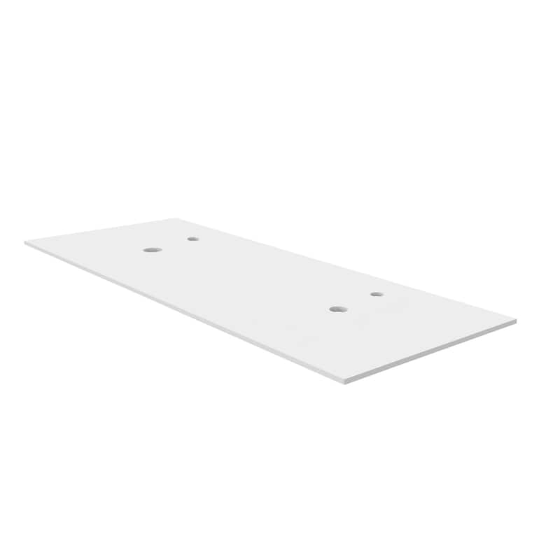 Thin Modern White Solid Surface Vanity Countertop - Sizes 24", 30", 36", 48", 60", 72", 84"