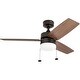 preview thumbnail 14 of 13, Copper Grove Glenfaba 42-inch Espresso Ceiling Fan with 3 Barnwood Blades