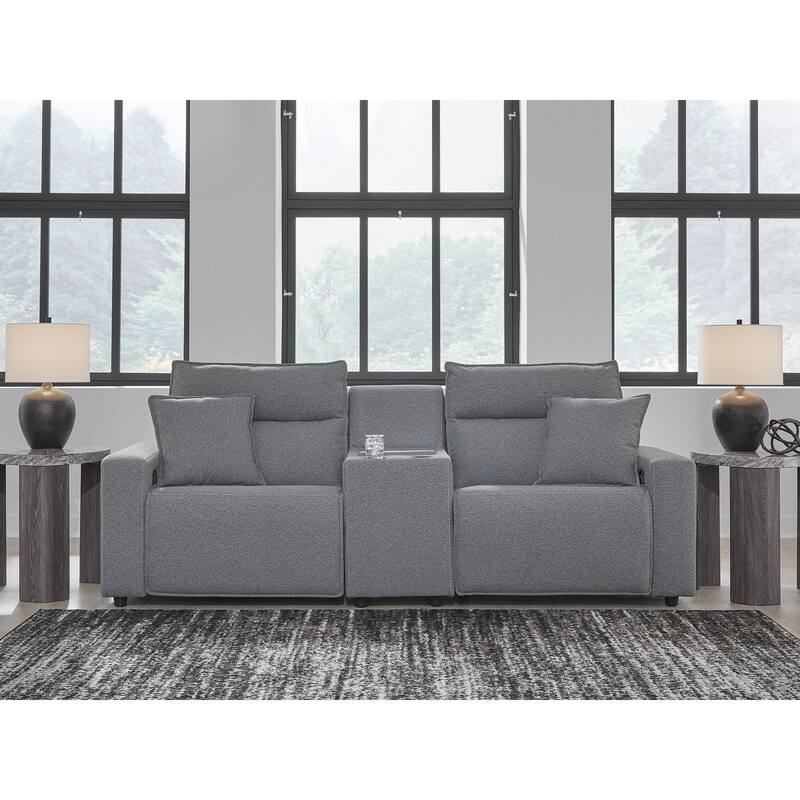 Signature Design by Ashley Modmax Gray 3-Piece Power Reclining Sectional - 100" W x 41" D x 41" H