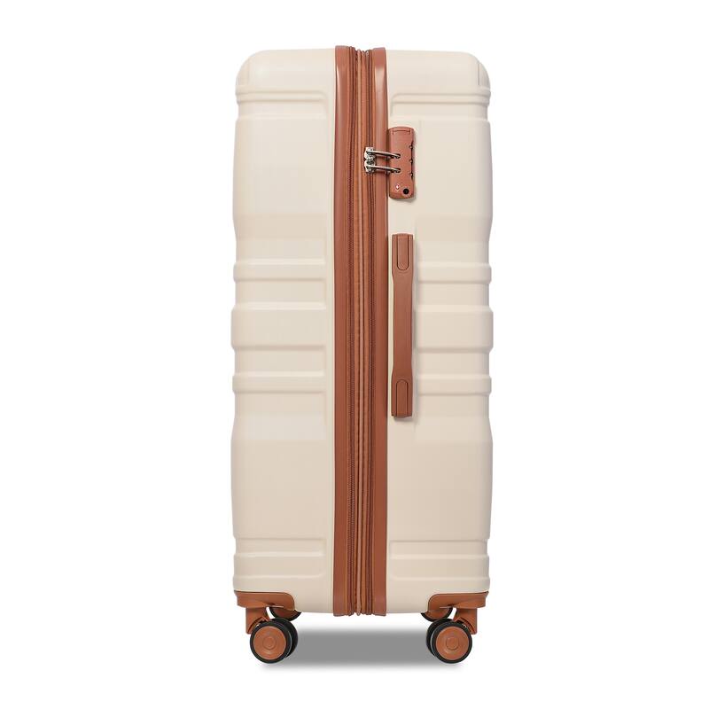 3 Pcs Luggage Set, Expandable ABS Hardshell Suitcases Spinner Wheels with TSA Lock 20''24''28''
