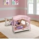 preview thumbnail 2 of 5, Badger Basket Canopy Doll Bed with Bedding - White/Pink - 22" x 11.75" x 20"
