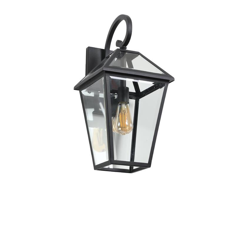 Outdoor Black Wall Lantern Sconce Light