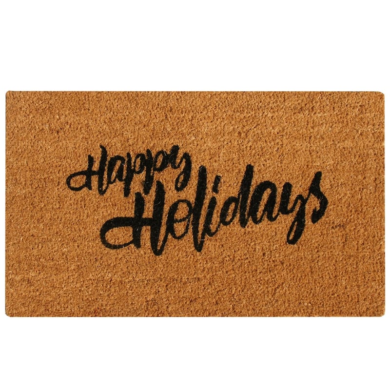 Rubber-Cal "Happy Holidays to All A Christmas" Doormat 15mm X 18" X 30"