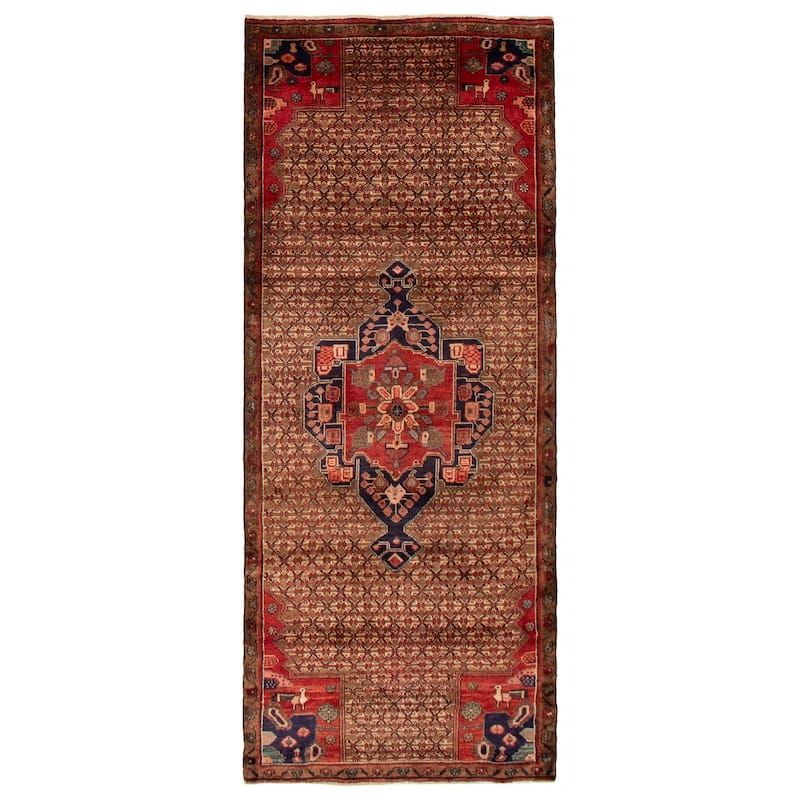ECARPETGALLERY Hand-knotted Andelz Brown Wool Rug - 3'6 x 8'11 - Brown - 3'6 x 8'11