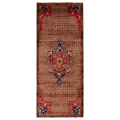 ECARPETGALLERY Hand-knotted Andelz Brown Wool Rug - 3'6 x 8'11