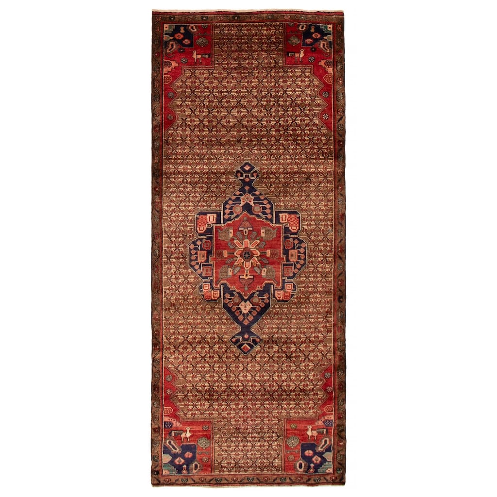 ECARPETGALLERY Hand-knotted Andelz Brown Wool Rug - 3'6 x 8'11