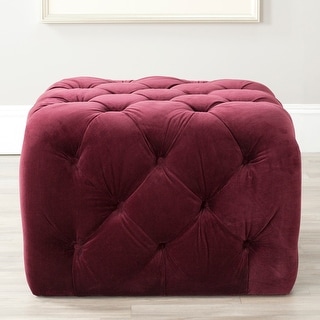Safavieh Kenan Eggplant Purple Ottoman
