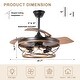 preview thumbnail 15 of 13, Bella Depot 42" Rustic Retractable Ceiling Fan with Light and Remote 6-Speed Reversible Caged Fan