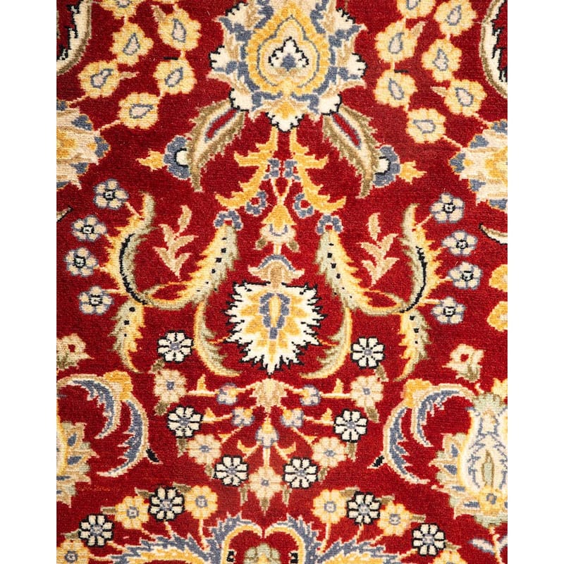 Overton Hand Knotted Wool Vintage Inspired Traditional Mogul Red Area Rug - Scatter