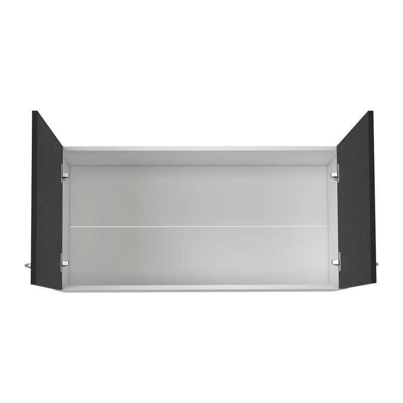 Wall Cabinet with Two Doors, Two Internal Shelves, Space-Efficient Storage