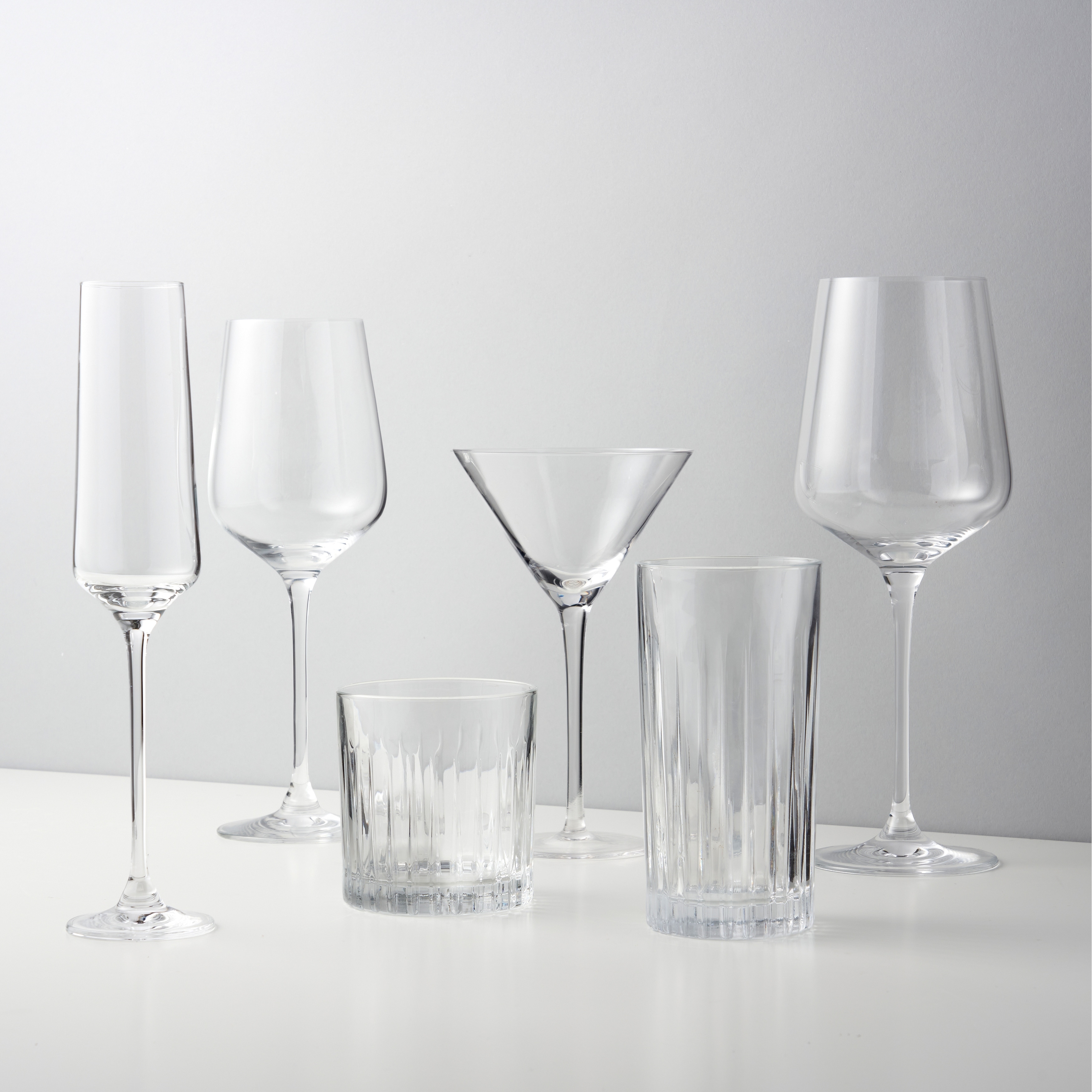 Viski Stemmed Martini Glasses, 4 Lead-Free Crystal Stemmed Cocktail Glasses,  European Made Glassware, Set of 4, 7 Ounces