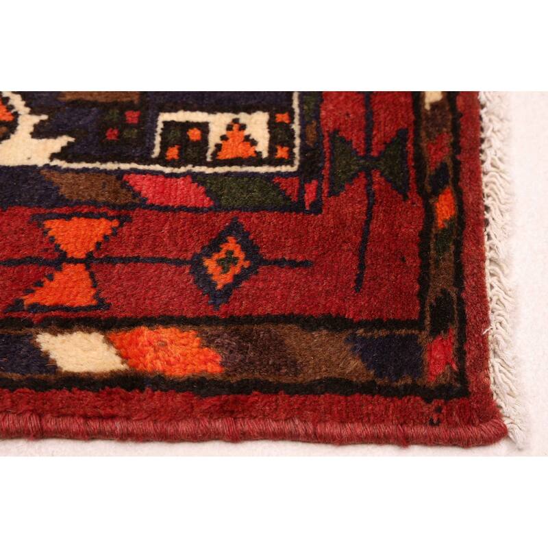 ECARPETGALLERY Hand-knotted Andelz Red Wool Rug - 3'6 x 4'6