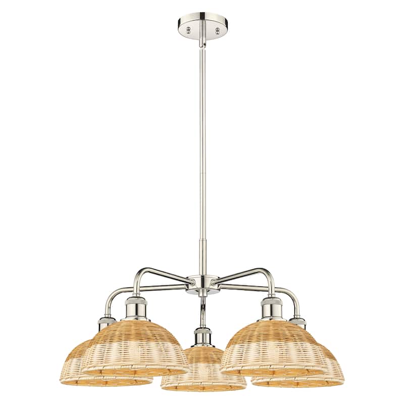Innovations Lighting Endless Possibilities Ballston - Bristol Natural II - 5 Light 28" Stem Hung Chandelier - Polished Nickel