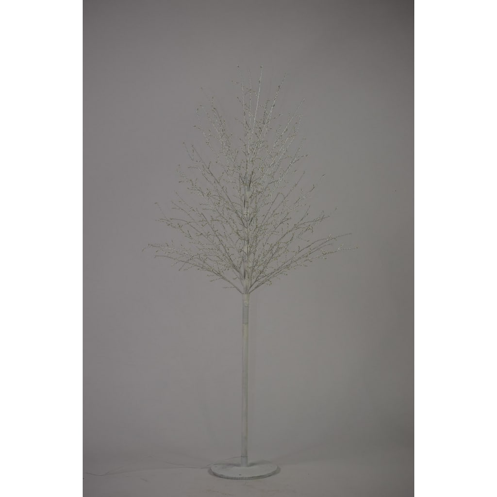 59" Pre-Lit Micro Dot White Artificial Tree, LED Warm White Lights