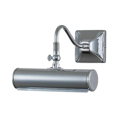 Leo 1 Light Small Picture Light in Polished Chrome - 5.5"h x 7.5"w x 8"d