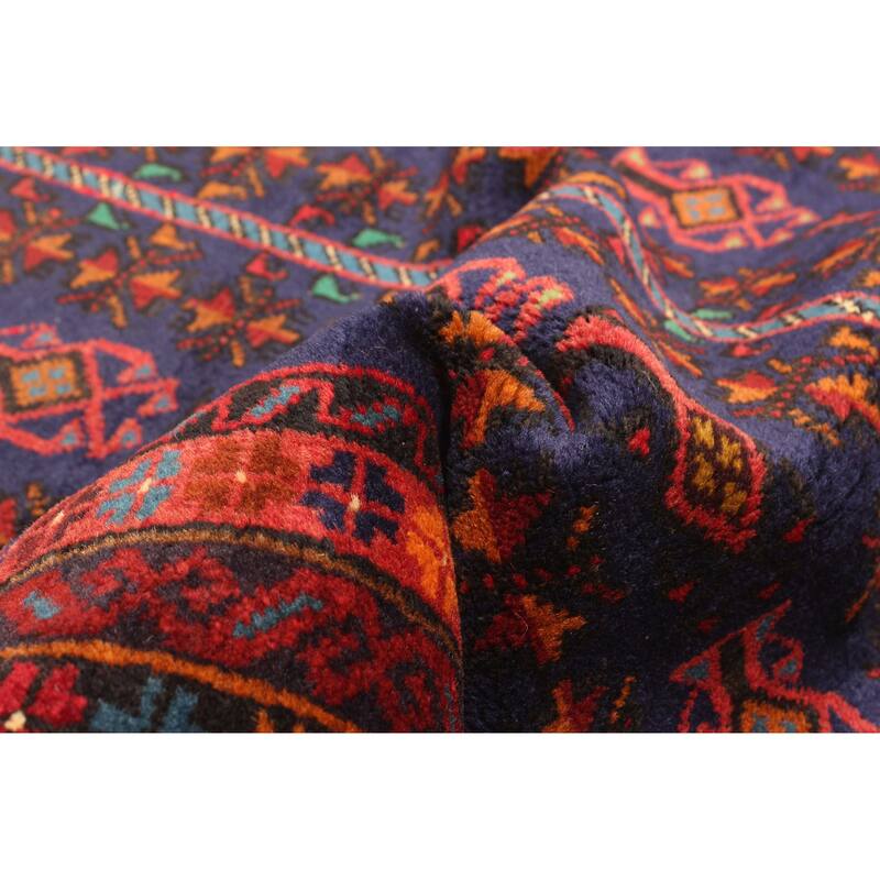 ECARPETGALLERY Hand-knotted Teimani Navy Wool Rug - 2'8 x 4'5