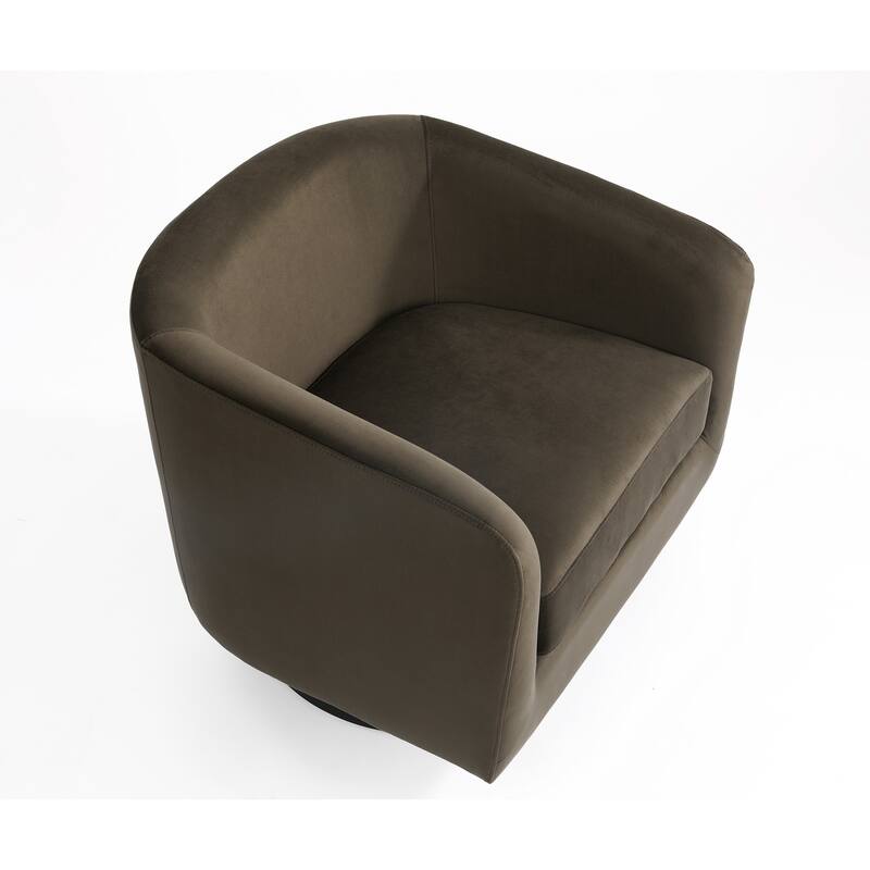 Modern Upholstered 360 degree Swivel Accent Arm Chair