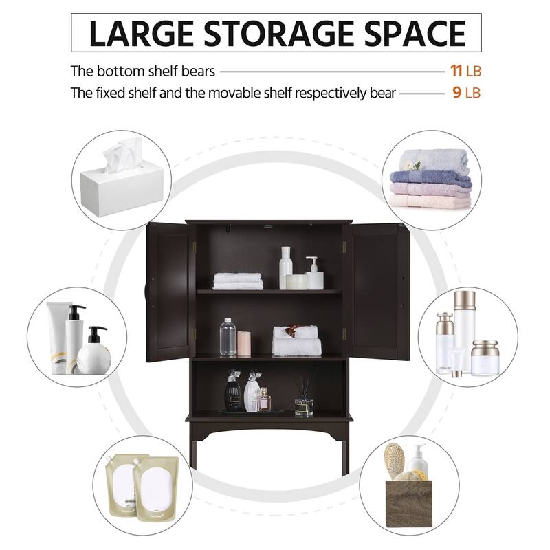 Yaheetech Bathroom Space Saving Organizer Over-the -Toilet