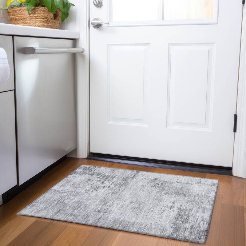 Premium Washable Super Soft Casual Abstract Mayfield Rug - Gray - 1'8" x 2'6"