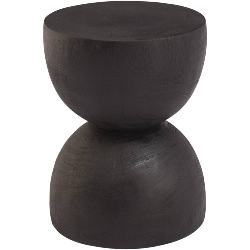 Kluane Swirling Tones Side Table - 18" Black