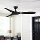 preview thumbnail 2 of 15, Fanimation GlideAire 52 inch Indoor/Outdoor Smart Ceiling Fan with Remote - Black