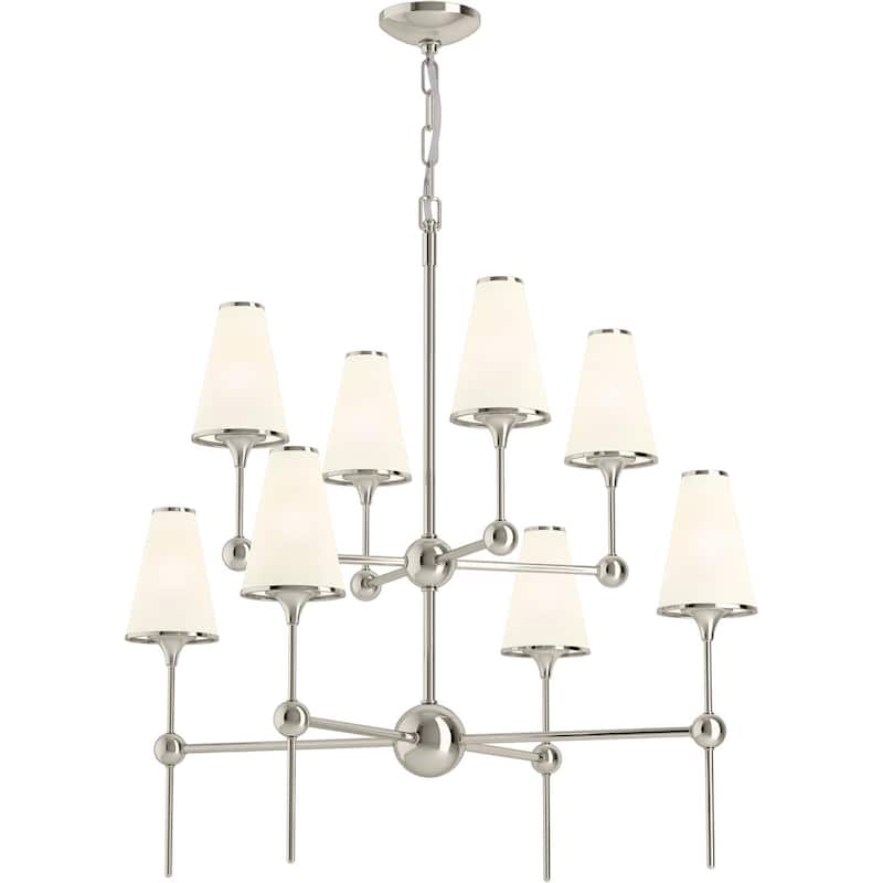 Kohler Lighting Parohn 8 Light Fabric Shade Chandelier