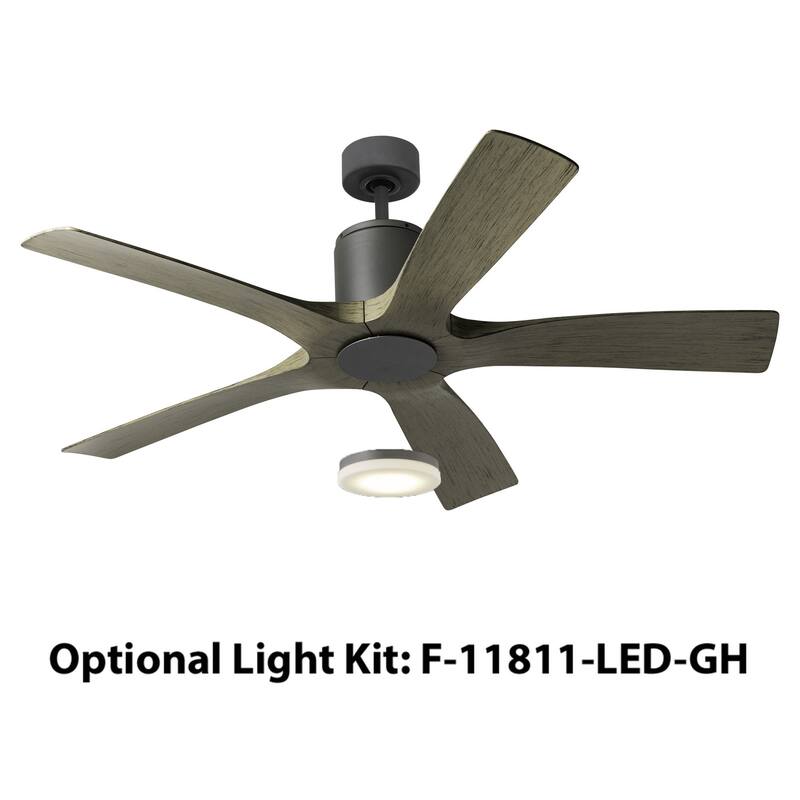 Aviator Indoor and Outdoor 5-Blade Smart Ceiling Fan 54in with Remote Control (Light Kit Sold Separately)