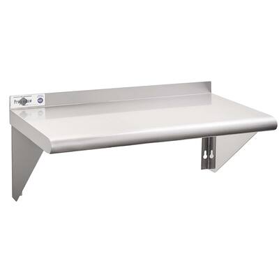 Stainless Steel Shelf 12 x 24 in, 250lbs, Perfect Wall Mount Floating Shelving for Restaurants, Kitchens, Homes and Hotels