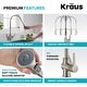 preview thumbnail 130 of 139, Kraus Britt Commercial 3-Function 1-Handle Pulldown Kitchen Faucet