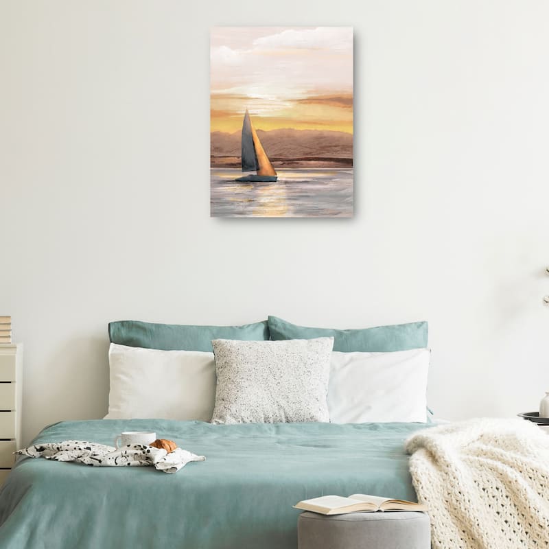 Sail Away Sunset By Studio Arts Canvas Art Print
