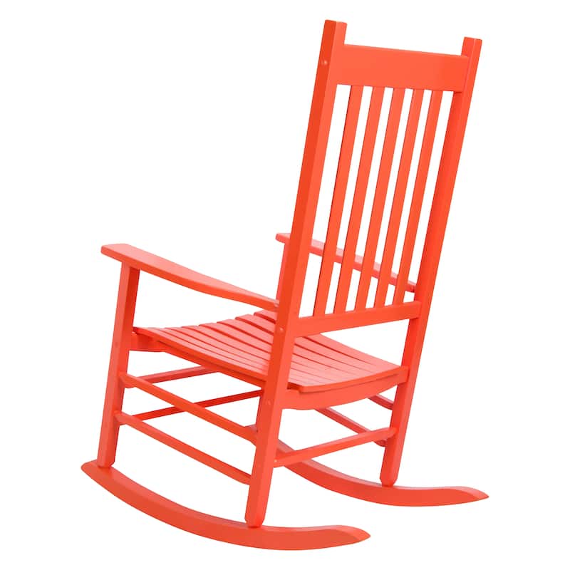 Heritage Solid Wood Outdoor Patio Rocking Chair Rocker (Set of 2)
