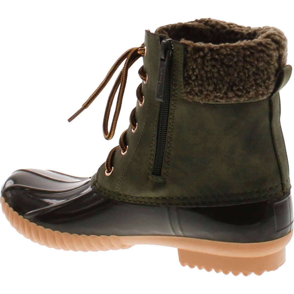 side zip duck boots
