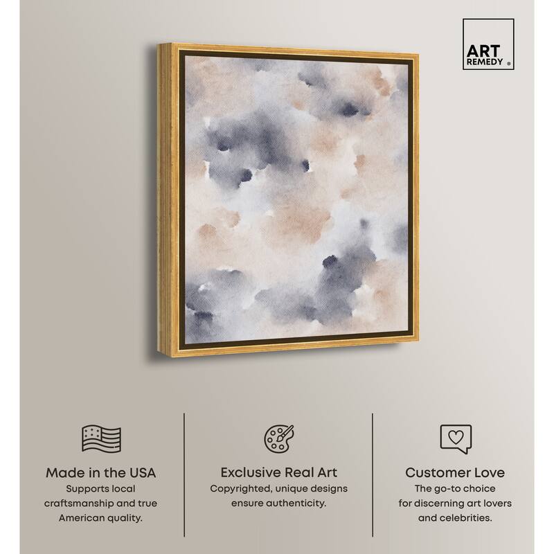 Art Remedy Fluff And Cotton Framed Watercolor Boho Abstracts